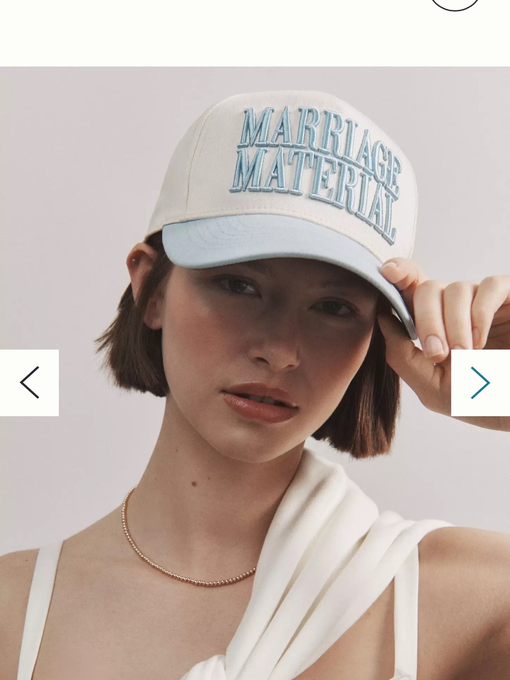 NWT Anthropologie BRIDEMERCH “Marriage Material” Trucker Hat